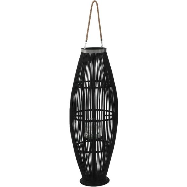 Riippuva kynttilänpidike bambu musta 95 cm_1