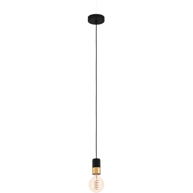 Riippuvalaisin Eglo Calari 40W Ø4 5cm musta messinki