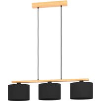 Riippuvalaisin Eglo Castralvo, 5x28W, 121x15cm, puu/mattanikkeli