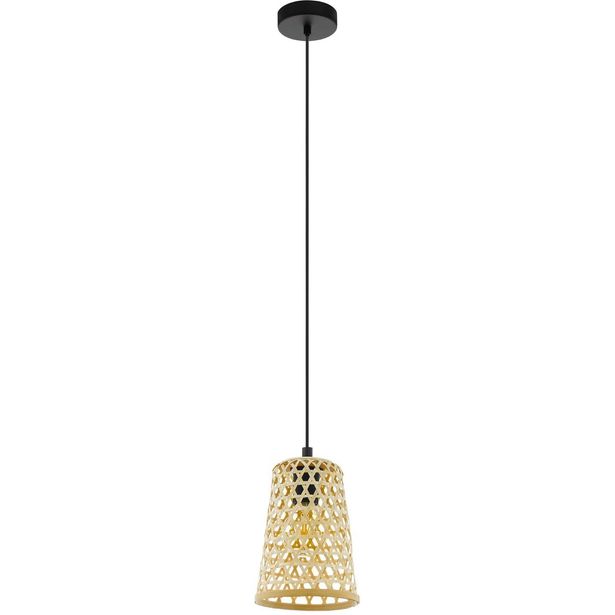 Riippuvalaisin Eglo Claverdon Ø18cm musta/puu