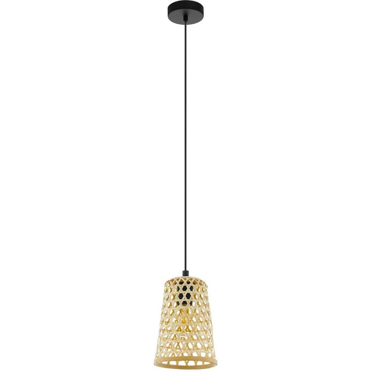Riippuvalaisin Eglo Claverdon Ø18cm musta/puu