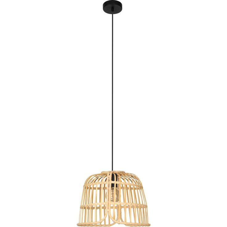 Riippuvalaisin Eglo Glyneath, 40W, Ø37,5cm, rottinki/musta