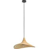 Riippuvalaisin Eglo Haxey, 40W, Ø50cm, rottinki/musta