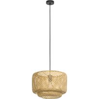 Riippuvalaisin Eglo Hettonle, 40W, Ø42cm, rottinki/musta