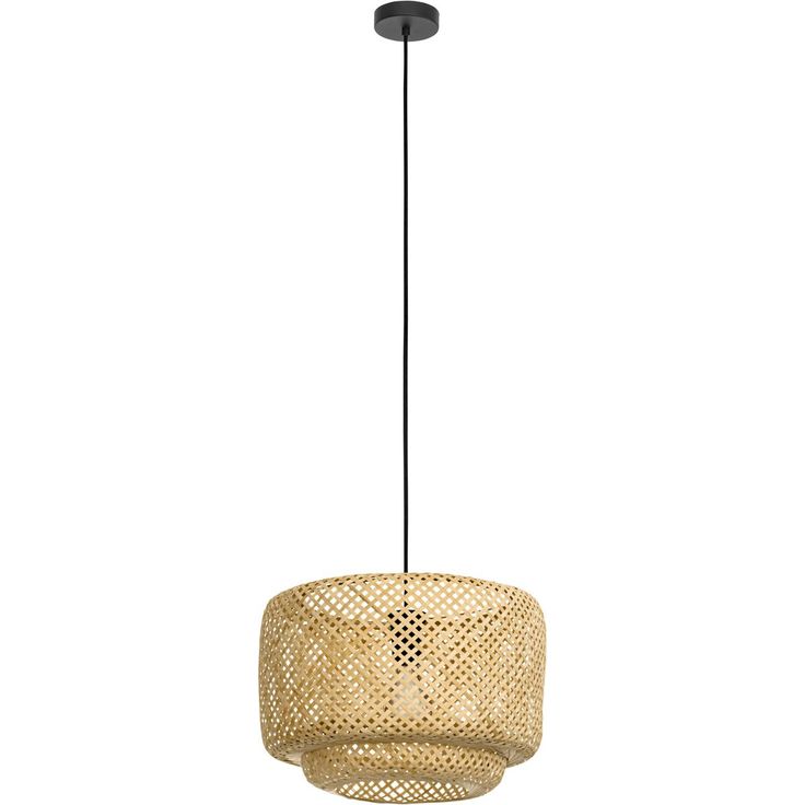 Riippuvalaisin Eglo Hettonle, 40W, Ø42cm, rottinki/musta