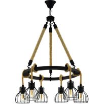 Riippuvalaisin Eglo Rampside, 6-osainen, Ø76cm, musta