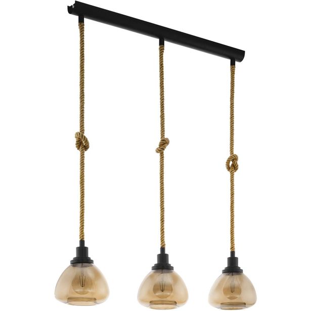 Riippuvalaisin Eglo Rampside 89,5cm musta/kullanruskea