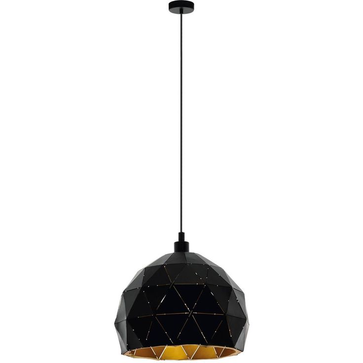 Riippuvalaisin Eglo Roccaforte Ø30cm E27 musta/kulta