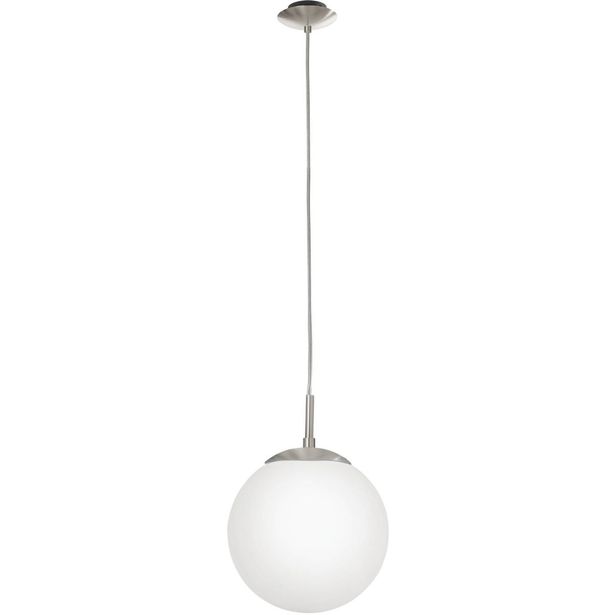 Riippuvalaisin Eglo Rondo Ø20cm E27 valkoinen/harjattu teräs