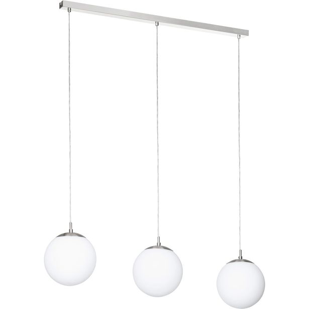 Riippuvalaisin Eglo Rondo 3 osainen 3x40W 96x20cm nikkeli mattavalkoinen