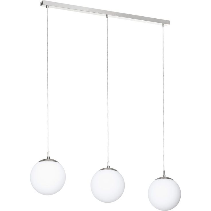 Riippuvalaisin Eglo Rondo 3 osainen 3x40W 96x20cm nikkeli mattavalkoinen