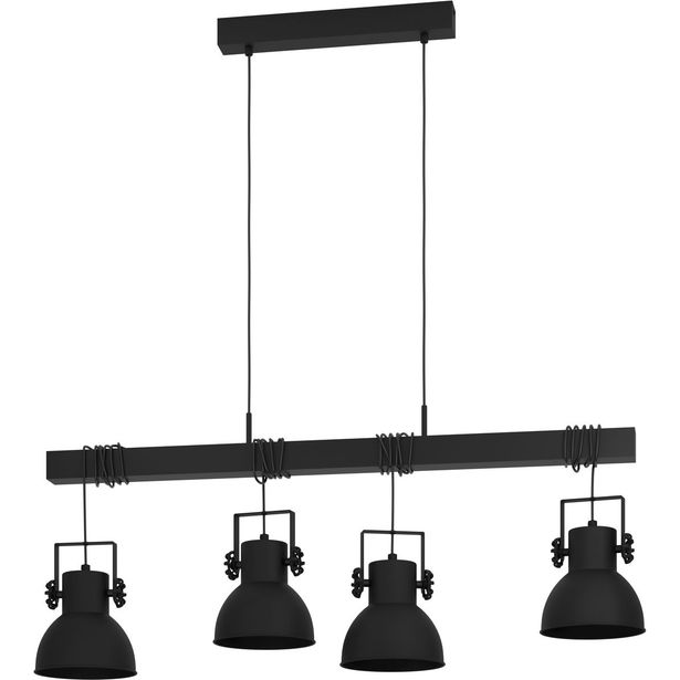 Riippuvalaisin Eglo Shirebrook 4 osainen 100x25cm musta