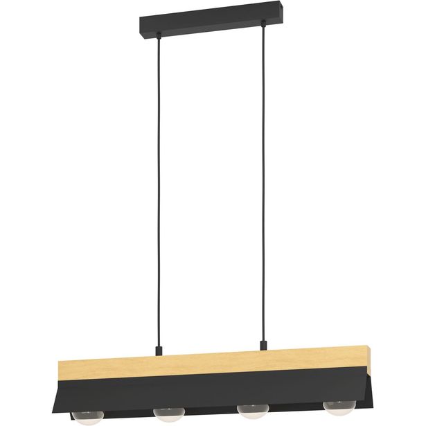 Riippuvalaisin Eglo Tarrafo 4x40W 88x15cm musta puu