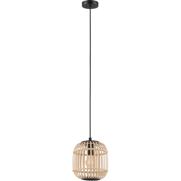 Riippuvalaisin Eglo Vintage Bordesley Ø21cm musta/puu