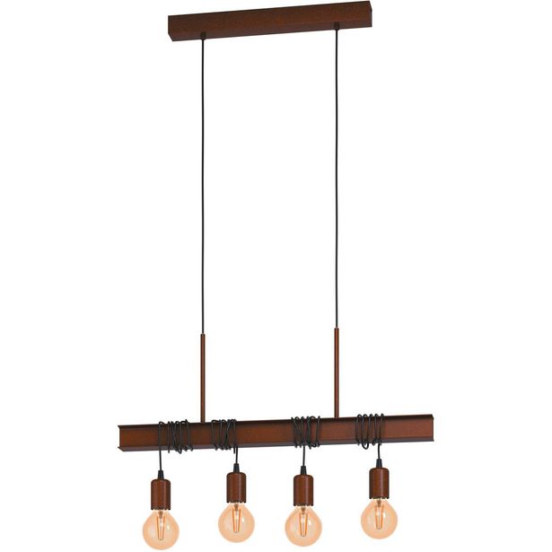 Riippuvalaisin Eglo Vintage Townshend 4 70cm antiikinruskea