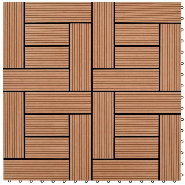 Ruskea 30 x 30 cm Terassilaatta WPC 1 Neliömetri 11 kpl