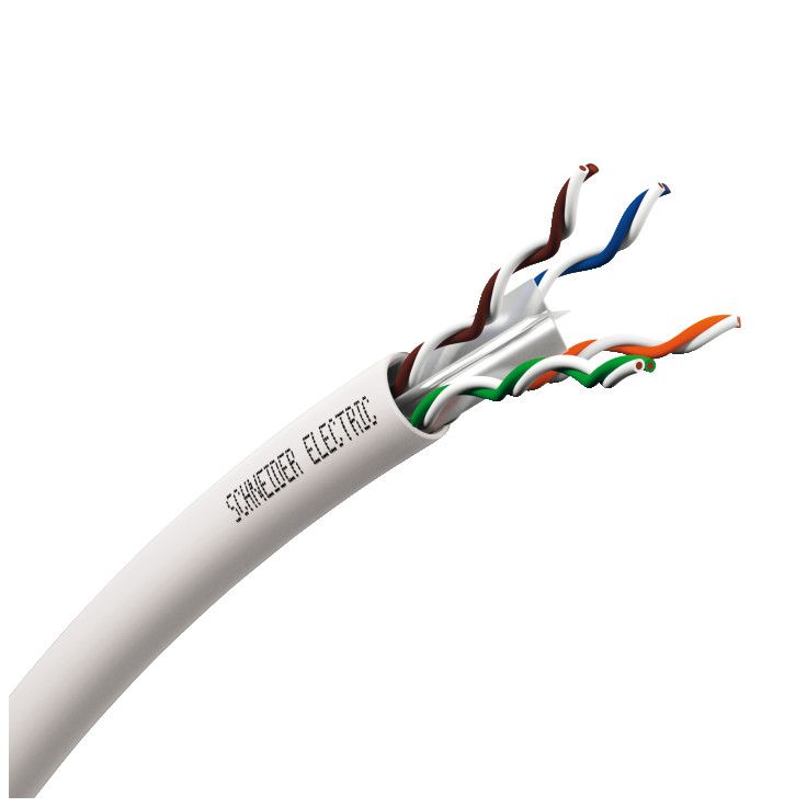 Tietoverkkokaapeli Schneider Electric Actassi CAT6 U/UTP 4P 100m valkoinen