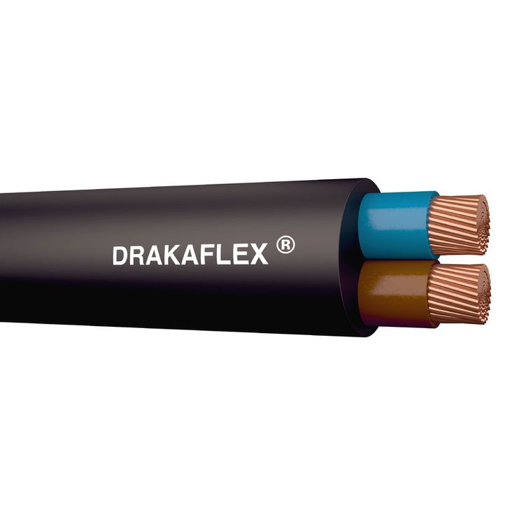 Kumikaapeli Draka DRAKAFLEX H05RN-F 2X0,75 R100