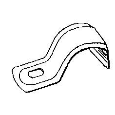 Metallikiinnike yhdellä ruuvilla yhdelle johdolle 17 valkoinen