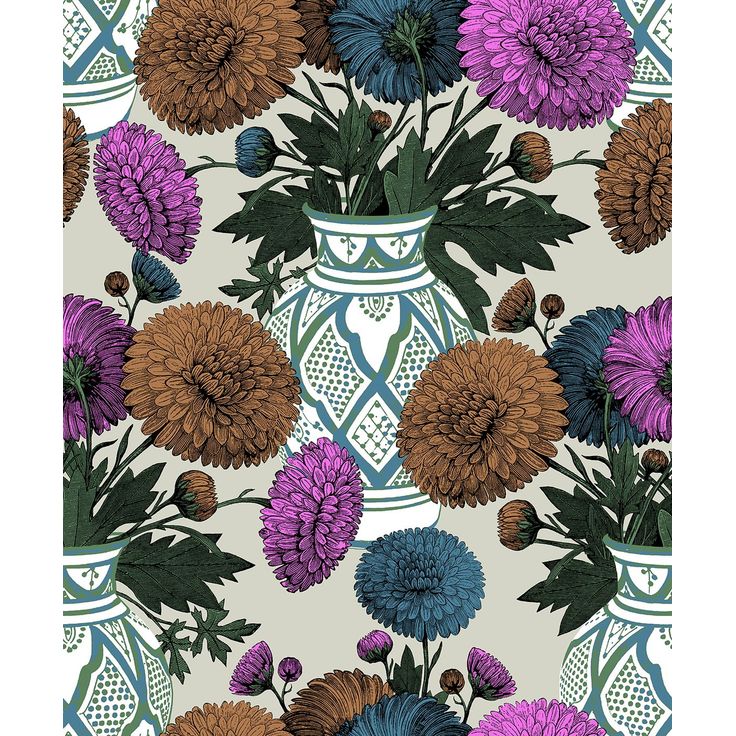 Tapetti Studio Lisa Bengtsson Habibi, beige/violetti
