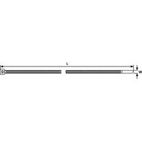 Nippuside luonnonvalkoinen 100 kpl T18L 2,5x200
