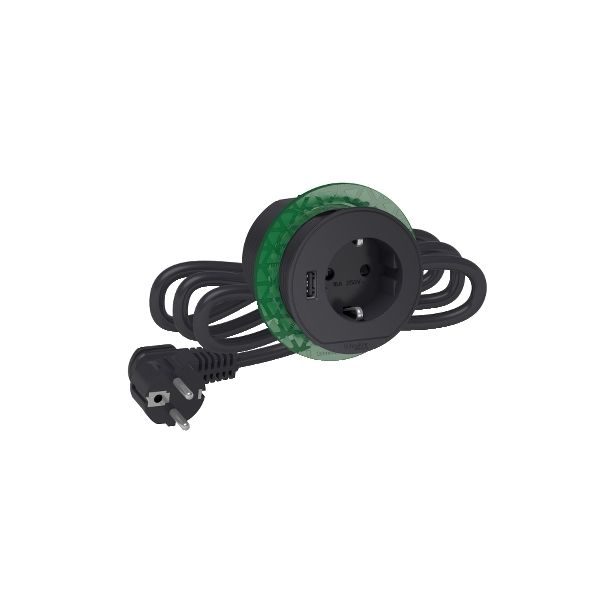 Pistorasiayksikkö XS Schuko+USB-A Schneider Electric Unica System+
