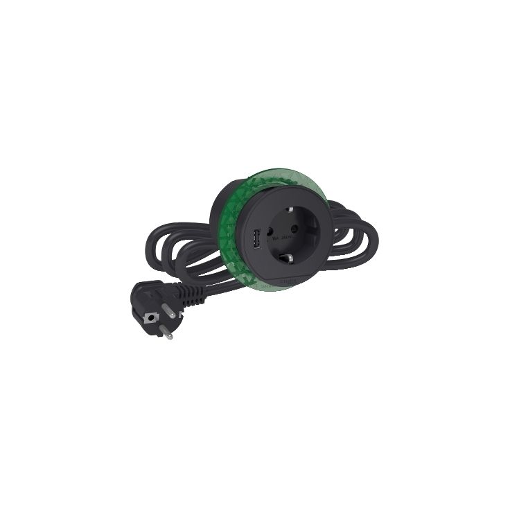 Pistorasiayksikkö XS Schuko+USB-A Schneider Electric Unica System+