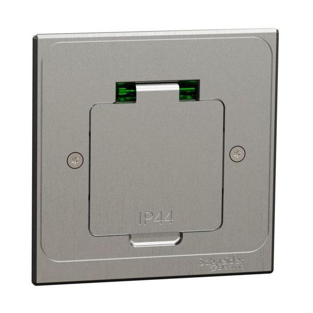 Lattiapistorasia Schneider Electric Unica System+ XS, metalli, neliö