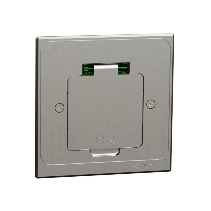 Lattiapistorasia Schneider Electric Unica System+ XS, metalli, neliö