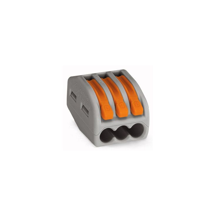 Vipurasialiitin Wago 222-413, 3-osainen, 0,08-4mm², 50kpl