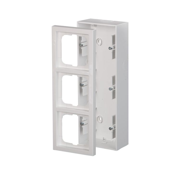 Pintakotelo ABB Impressivo - 3OS/IP20 54/80mm valkoinen