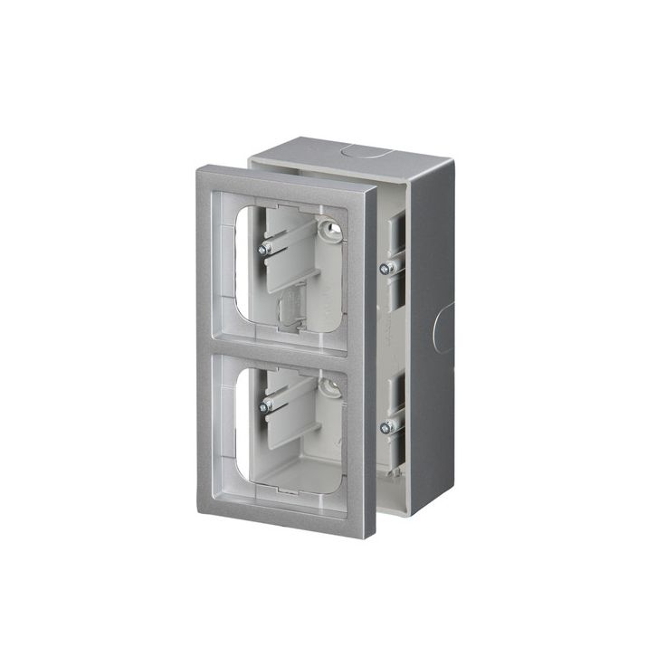Pintakotelo ABB Impressivo - 2OS/IP20 54/80mm alumiini