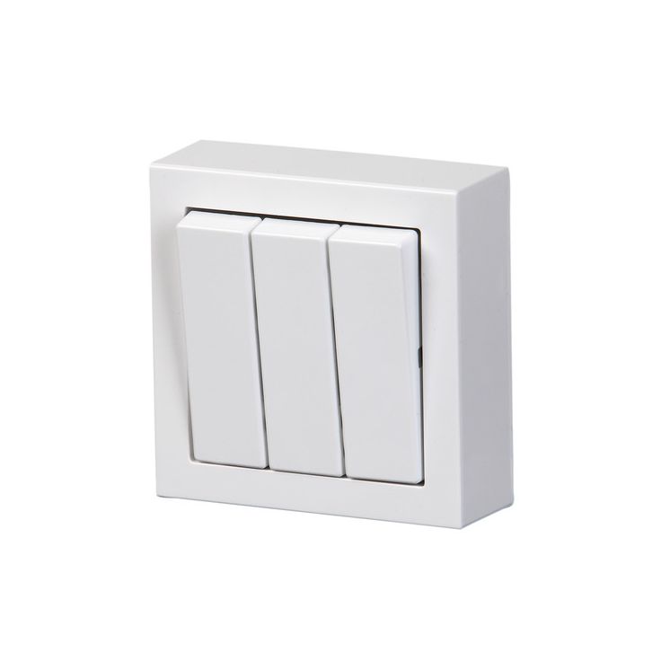 Kytkin ABB Impressivo - 1+1+1/16AX/250V/IP21 PPJ2X valkoinen