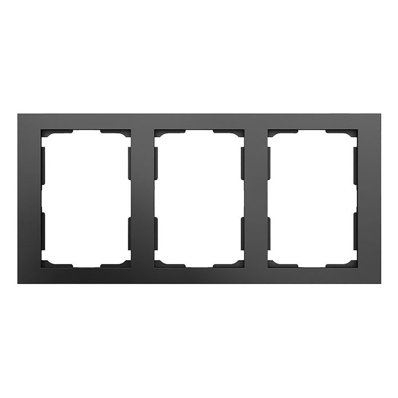 Peitelevy ELKO Plus, 3-osainen kaksiosaiselle pistorasialle, MUS