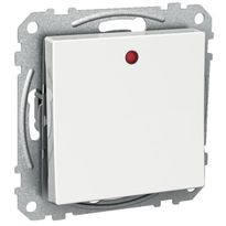 6/1-kytkin Exxct LED-indikoinnilla UKJ valkoinen
