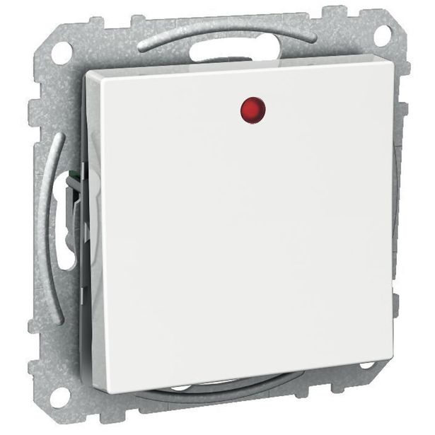 6/1-kytkin Exxct LED-indikoinnilla UKJ valkoinen