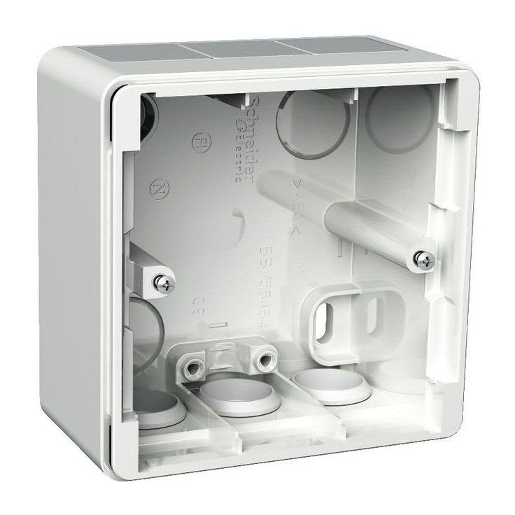 Pintakojerasia 1-osainen IP44 35 mm valkoinen korkea Exxact S-2418005