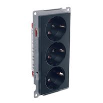 Pistorasia ELKO Plus, 3-osainen/16A/250V/IP20 UKR, musta