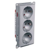 Pistorasia ELKO Plus, 3-osainen/16A/250V/IP20 UKR, alumiini