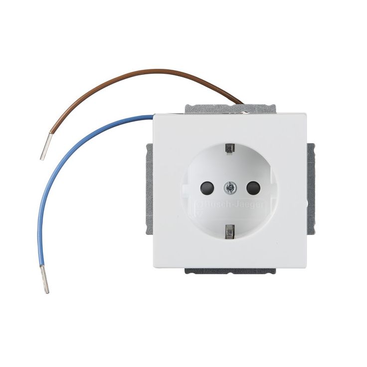 Pistorasia ABB Impressivo - 1S/16A/IP20 UKJ 0X led valkoinen