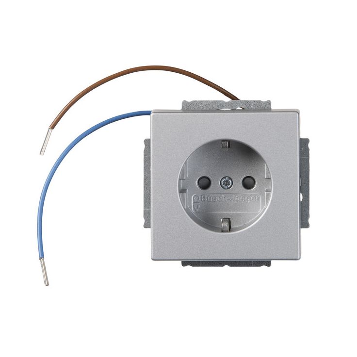 Pistorasia ABB Impressivo - 1S/16A/IP20 UKJ 0X led alumiini
