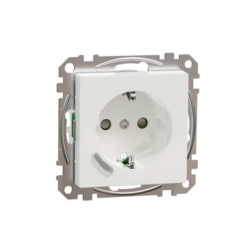 Älypistorasia Schneider Electric Wiser Exxact, 1-osainen, UPJ Zigbee, valkoinen