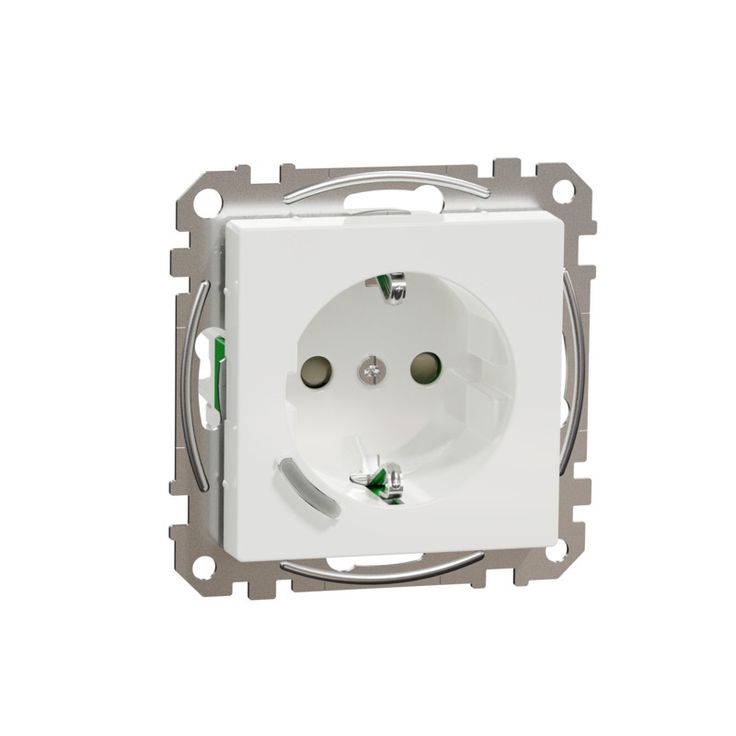 Älypistorasia Schneider Electric Wiser Exxact, 1-osainen, UPJ Zigbee, valkoinen 