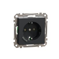 Älypistorasia Schneider Electric Wiser Exxact, 1-osainen, UPJ Zigbee, antrasiitti