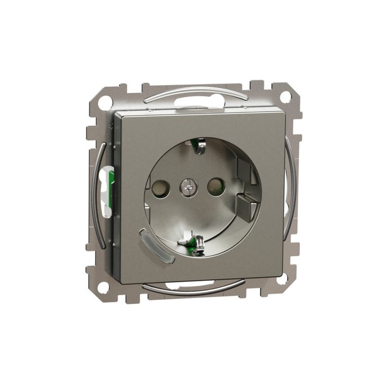 Älypistorasia Schneider Electric Wiser Exxact, 1-osainen, UPJ Zigbee, metalli