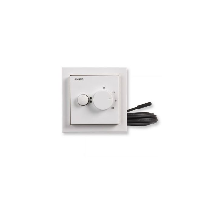 Yhdistelmätermostaatti Ensto ECO16BT-IM-084, 16A, IP30 U, valkoinen