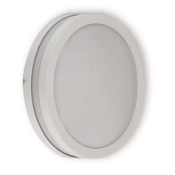 Seinä- ja kattovalaisin Ensto Lumia, AVN260, 60W, Ø260x95mm, E27, IP54, valkoinen