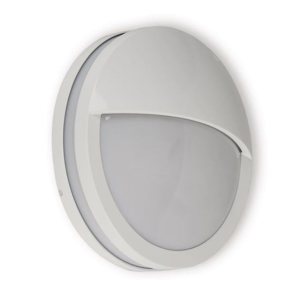Seinävalaisin Ensto Lumia, AVN260L, 60W, Ø260x95mm, luomella, E27, IP54, valkoinen