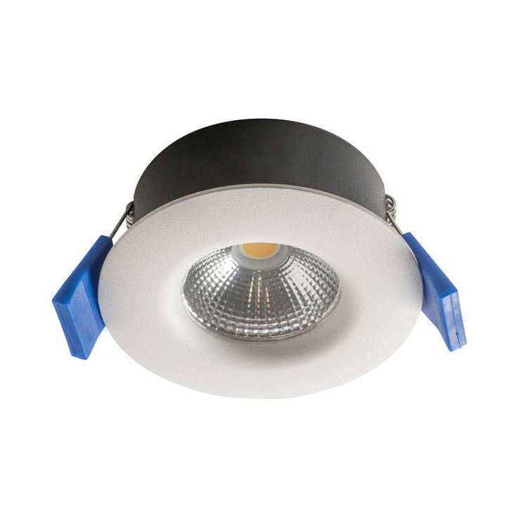 LED-alasvalo Airam Compact, Ø80x38mm, IP65, 5W/830, himmennettävä, valkoinen