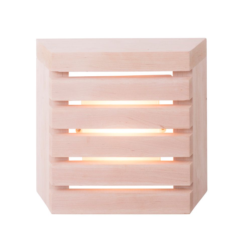 LED-saunavalaisin Airam Saunaled 260TRL, 8W/827, 270x268x66mm, himmennettävä, IP65, tervaleppä